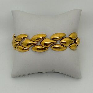 Vintage Napier Gold-Tone Chunky Link Bracelet Statements Chunky  Articulating